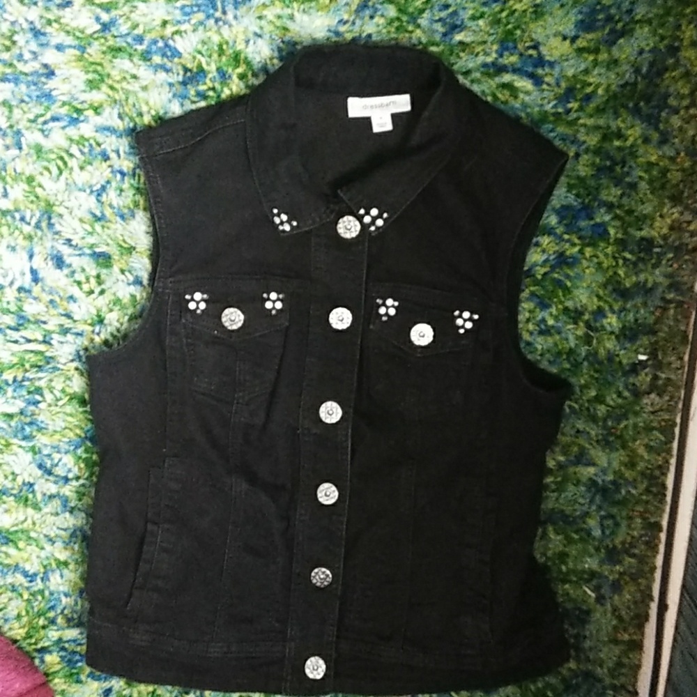 Beautiful black vest with bling from Dress Barny